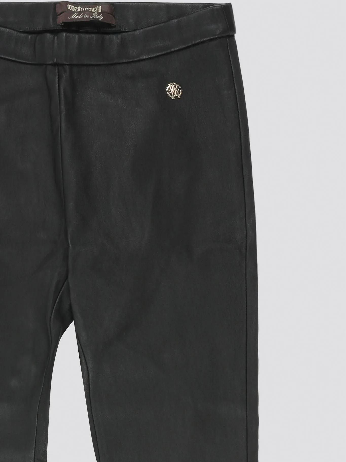 Black High Waist Leather Pants