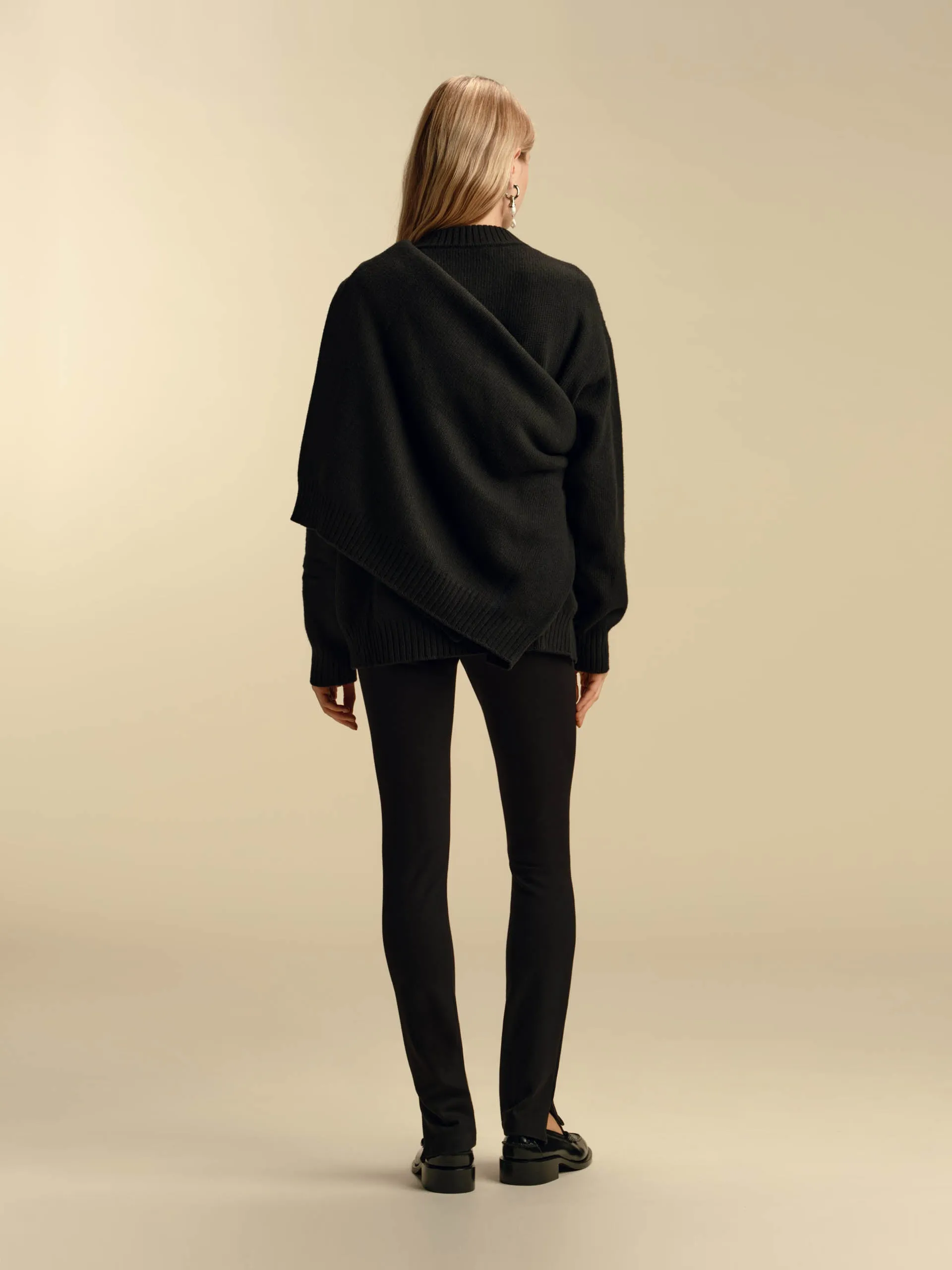 Black jersey leggings