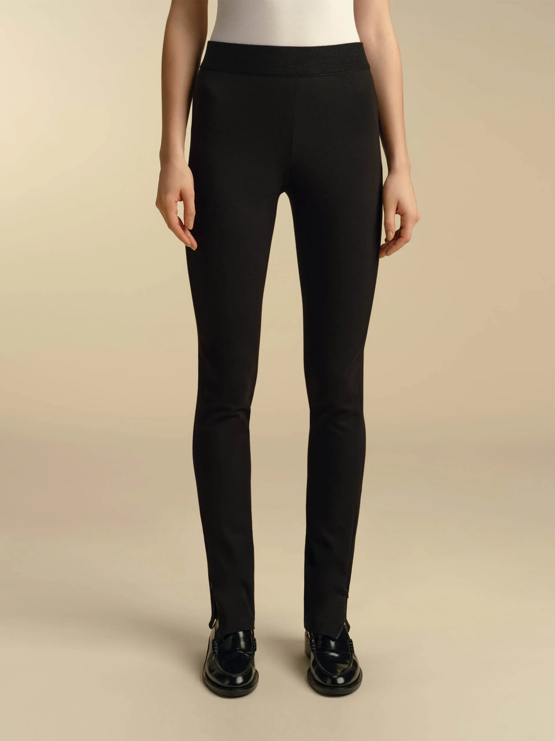 Black jersey leggings