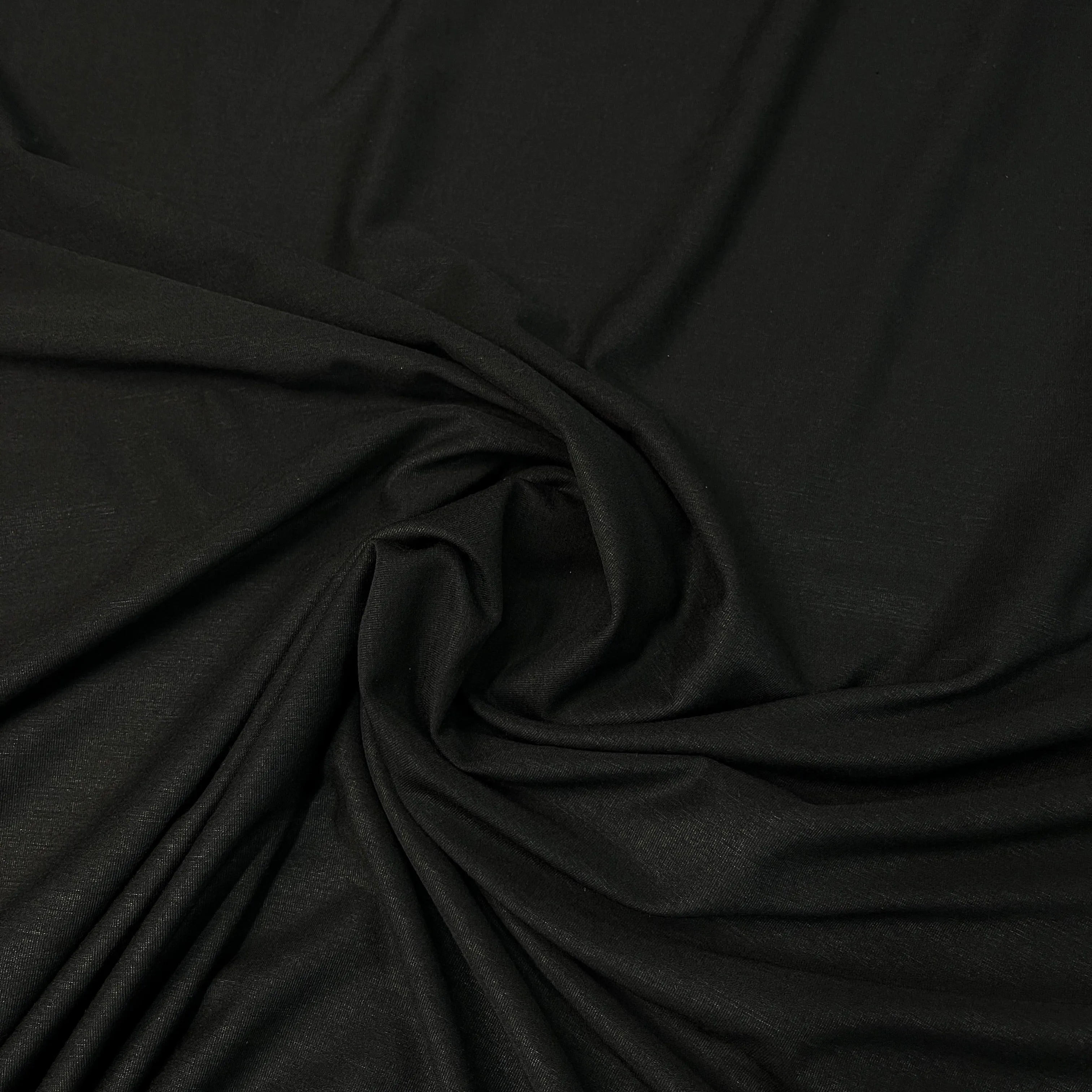 Black Modal/Spandex Jersey Fabric - 235 GSM
