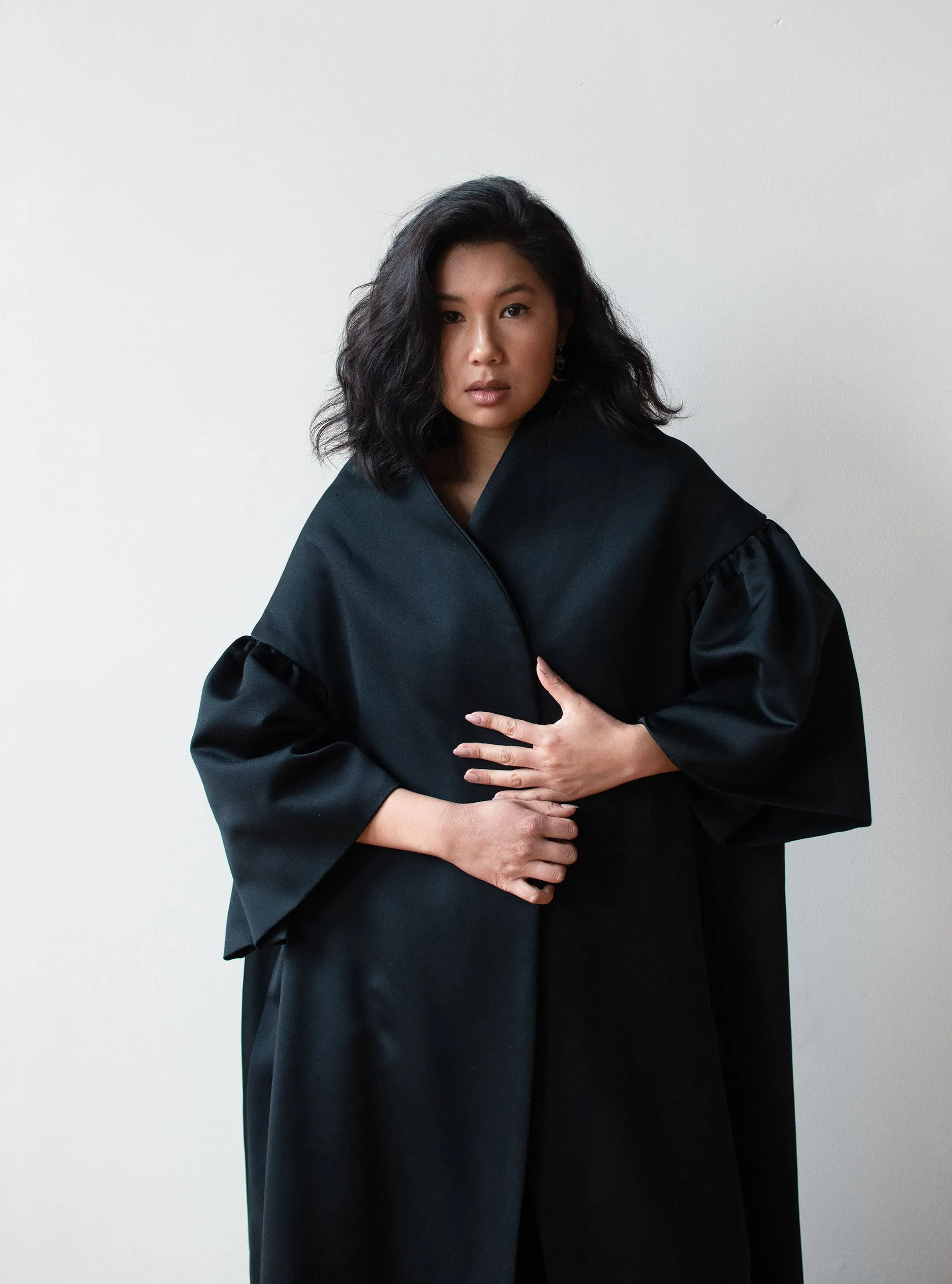 Black Opera Coat | Victor Costa