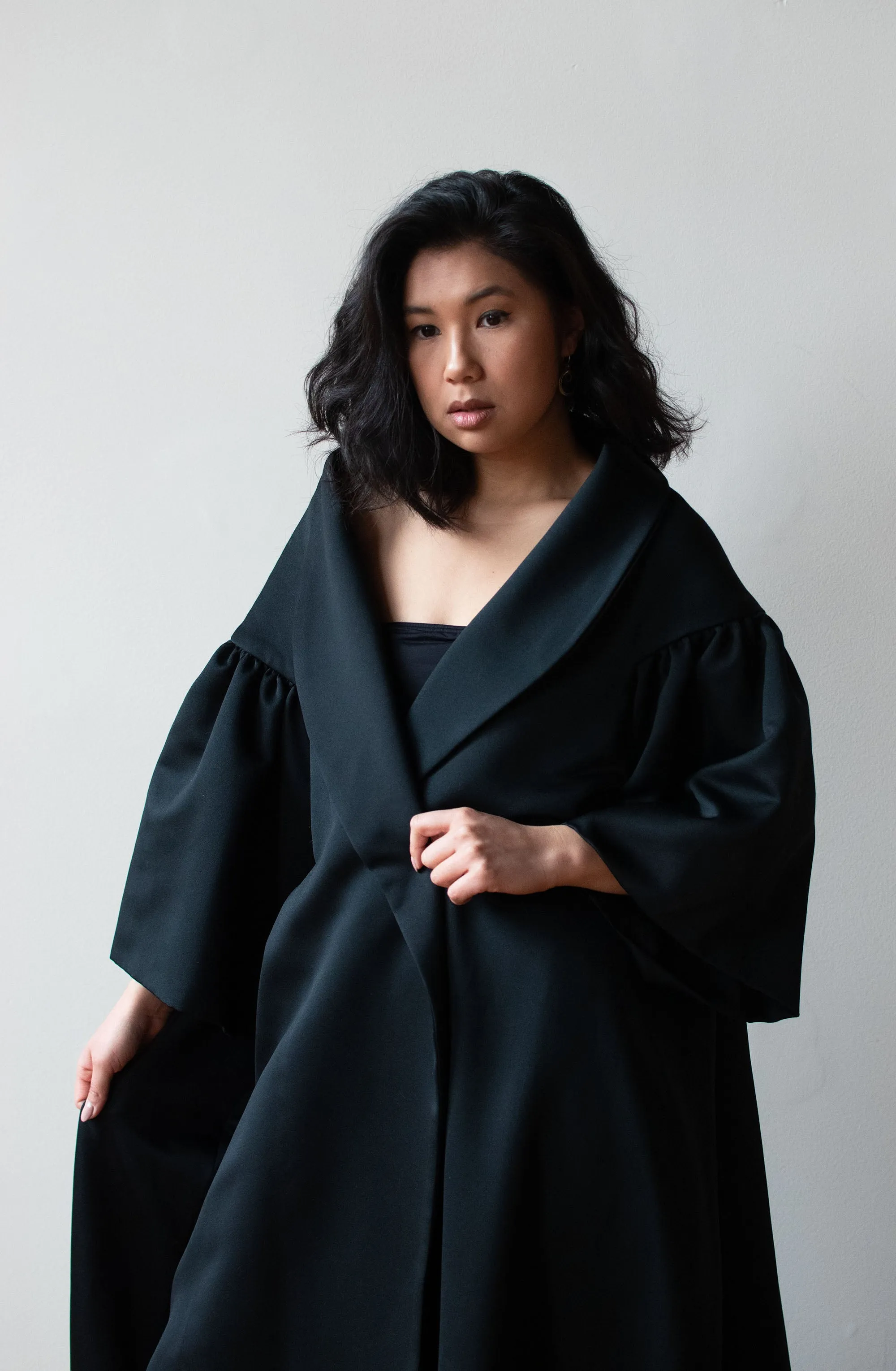 Black Opera Coat | Victor Costa