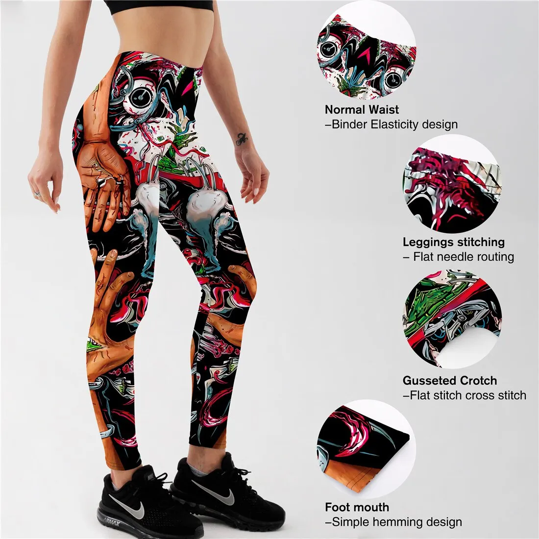 Bloody Eyes Hands leggings Women‘s Print Sexy Leggings Exercise