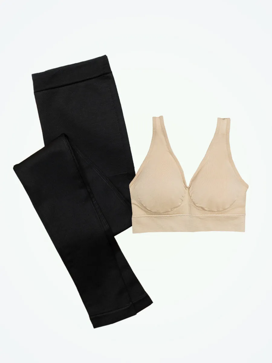 Bundle Truekind® & Shapermint Essentials - 1 Bralette   1 High-Waisted Shaping Leggings
