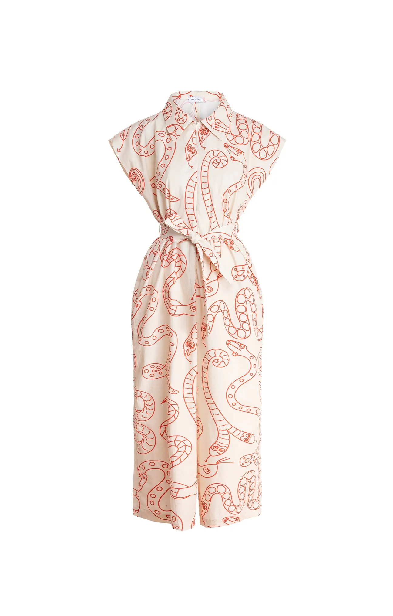 BUTELLA poplin jumpsuit 'Snakes'