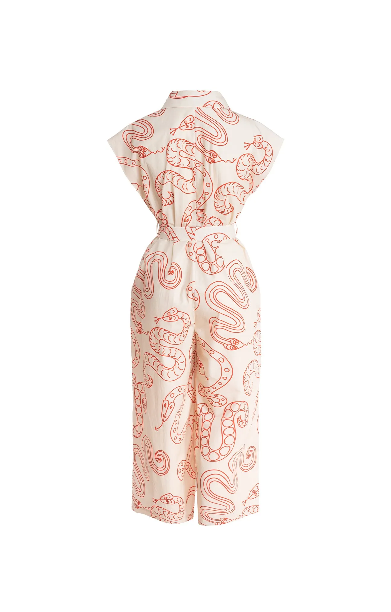 BUTELLA poplin jumpsuit 'Snakes'
