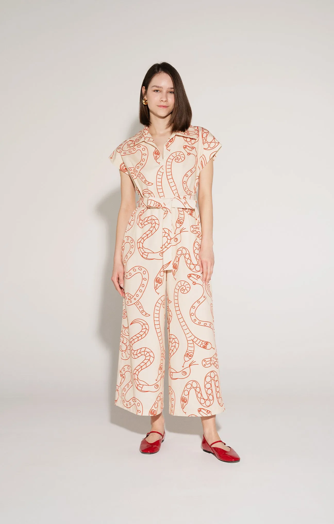 BUTELLA poplin jumpsuit 'Snakes'