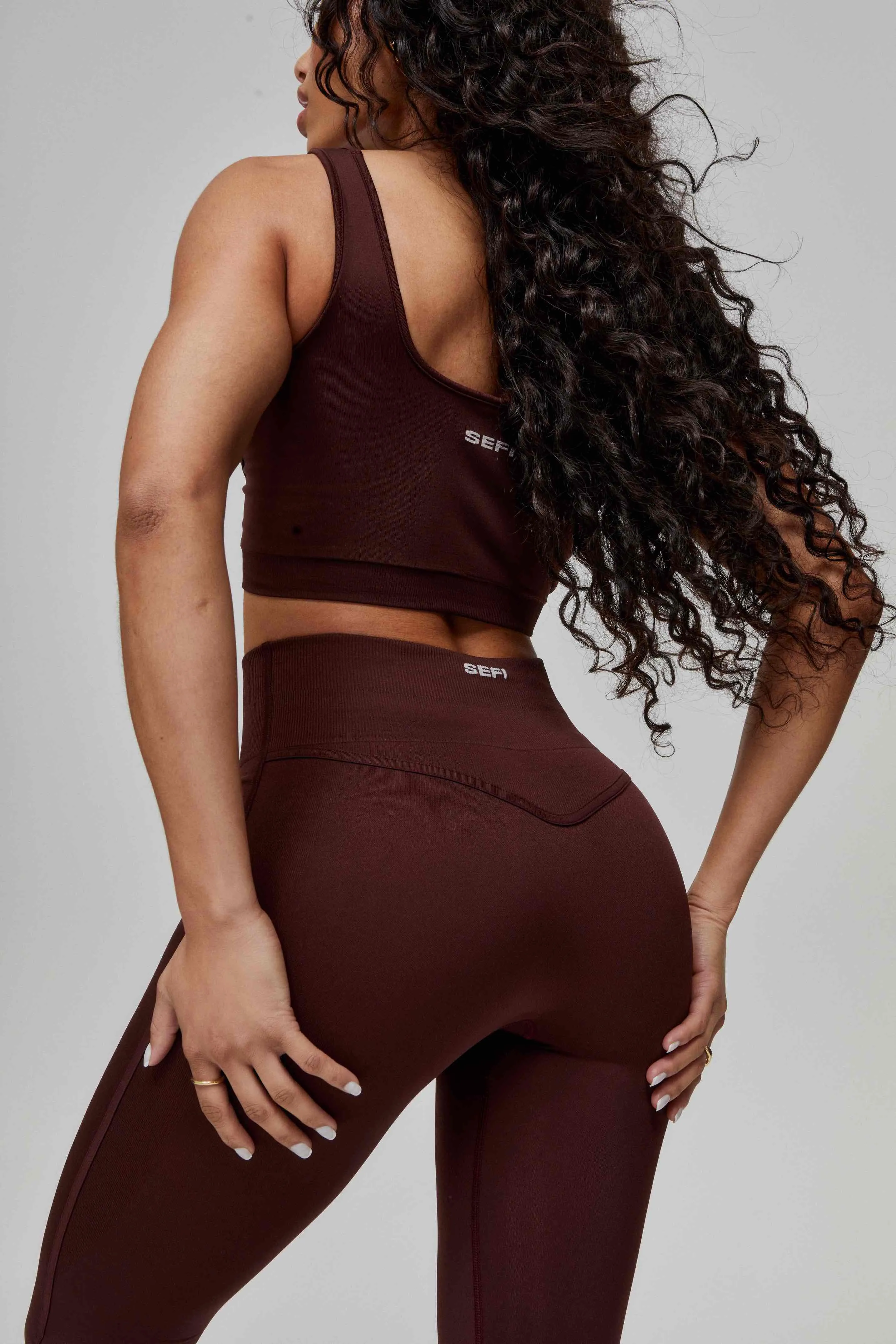 Butterluxe Contour Flared 7/8 Leggings - Bitter Chocolate
