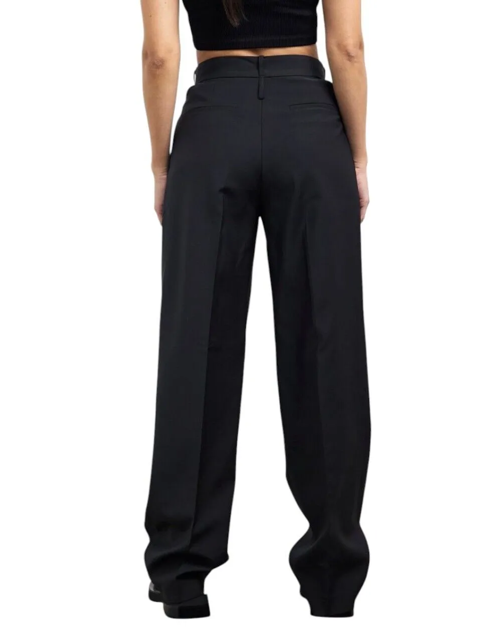 Camilla and Marc Alma Tailored Pant | Sz 10, Black, Cutouts, High Waist,Wide Leg