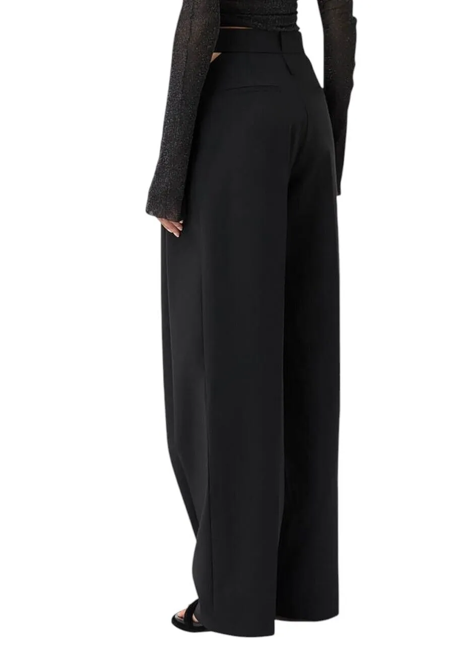 Camilla and Marc Alma Tailored Pant | Sz 10, Black, Cutouts, High Waist,Wide Leg