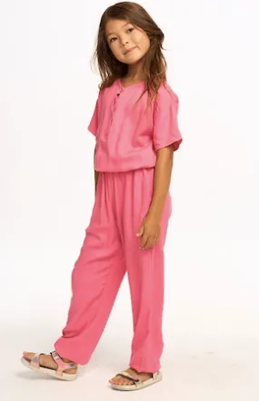 Chaser Kids Jumpsuit in Pink Lemonade