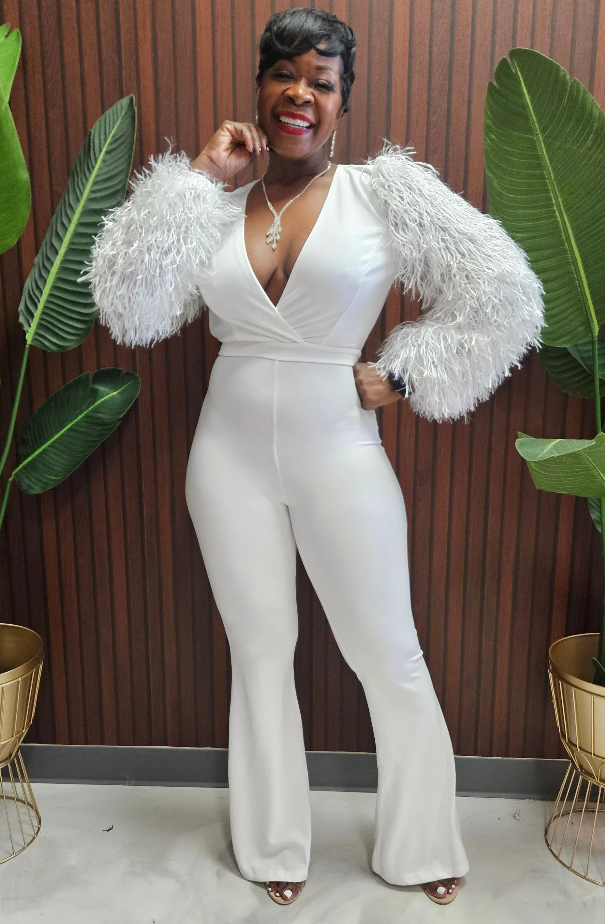 Cheyenne Fur Jumpsuit