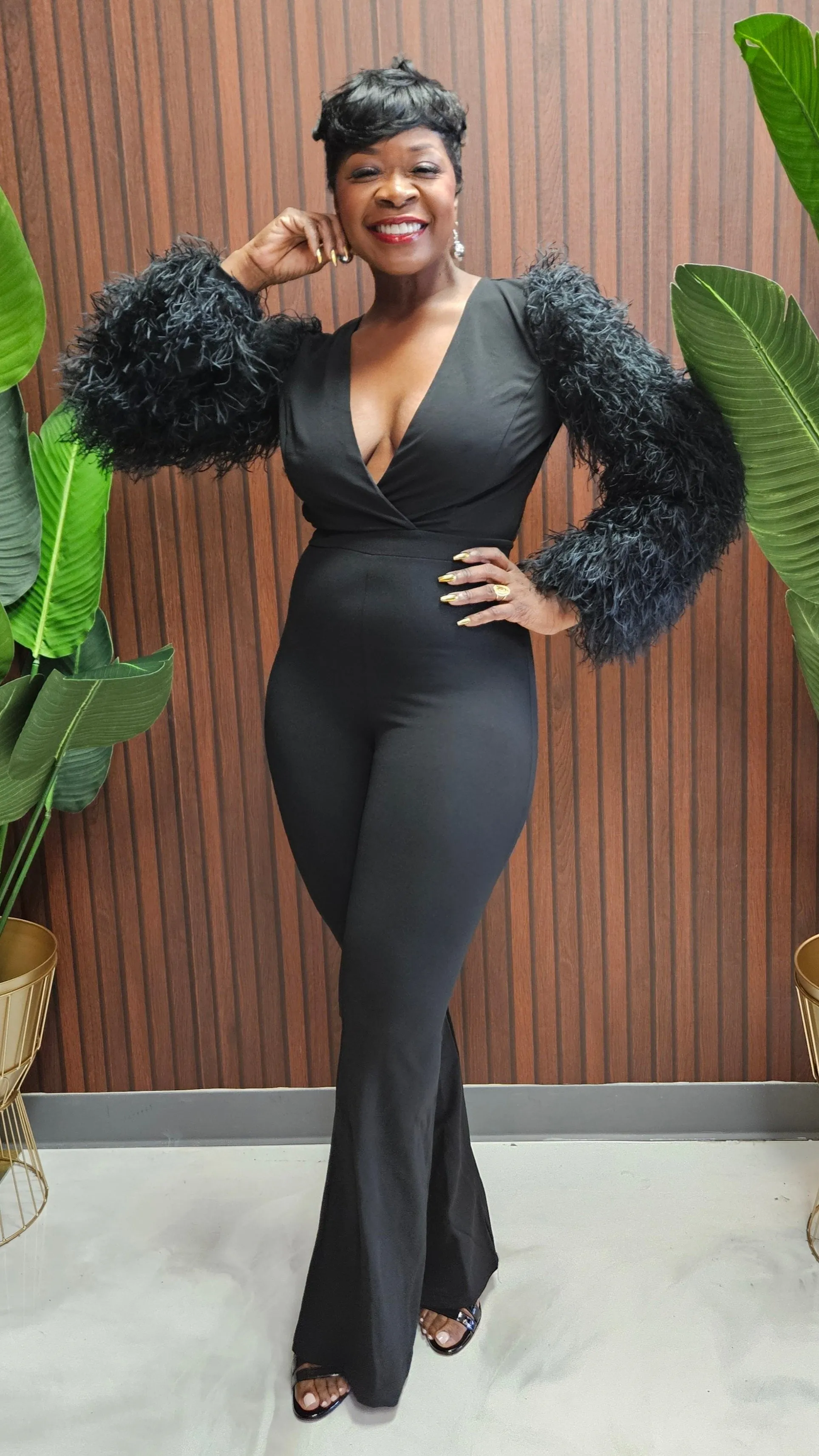 Cheyenne Fur Jumpsuit
