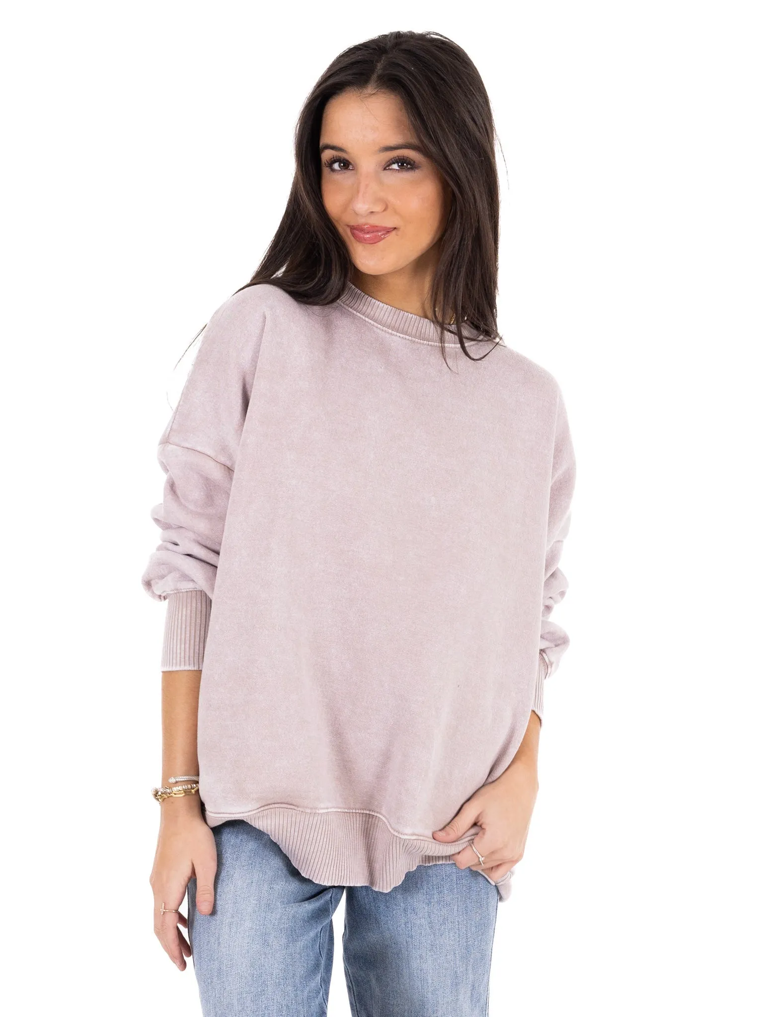Comfy Acid Wash Pullover
