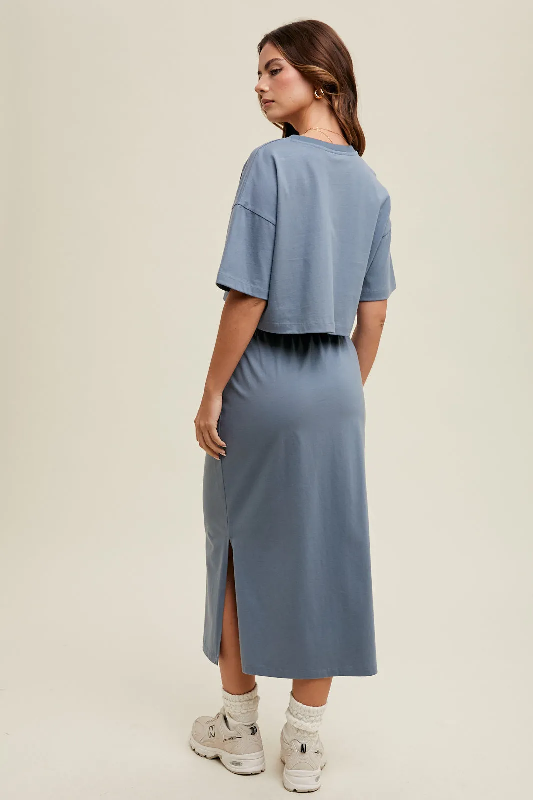 Cotton Midi Skirt