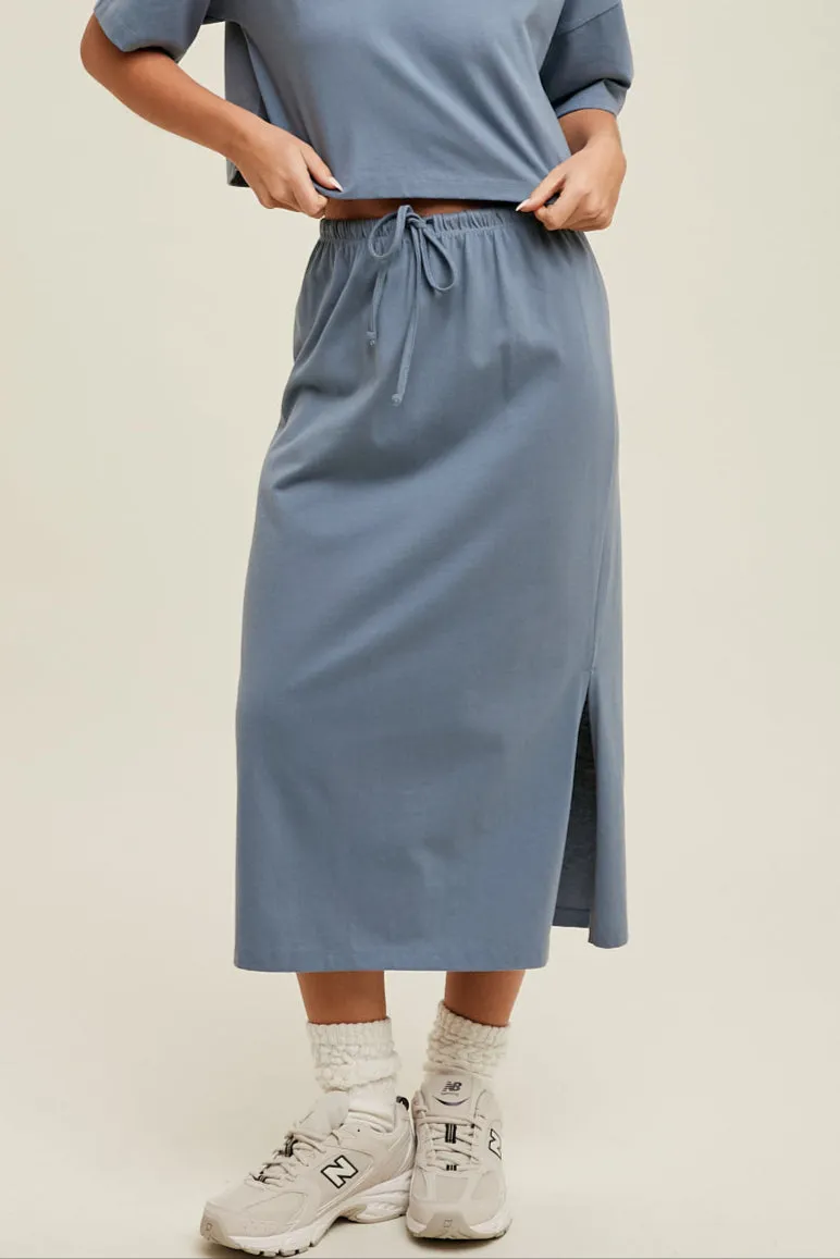 Cotton Midi Skirt