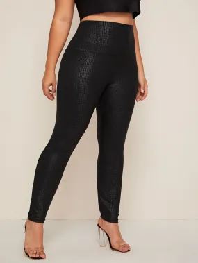Crocodile Long Plus Size Leggings