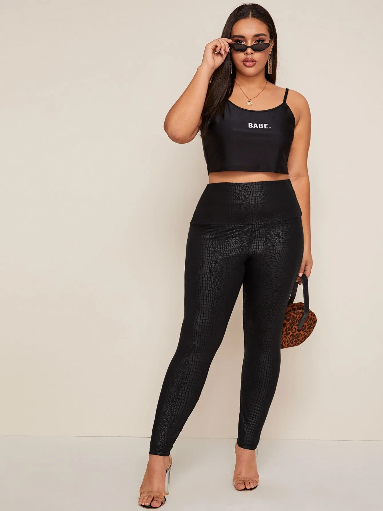 Crocodile Long Plus Size Leggings
