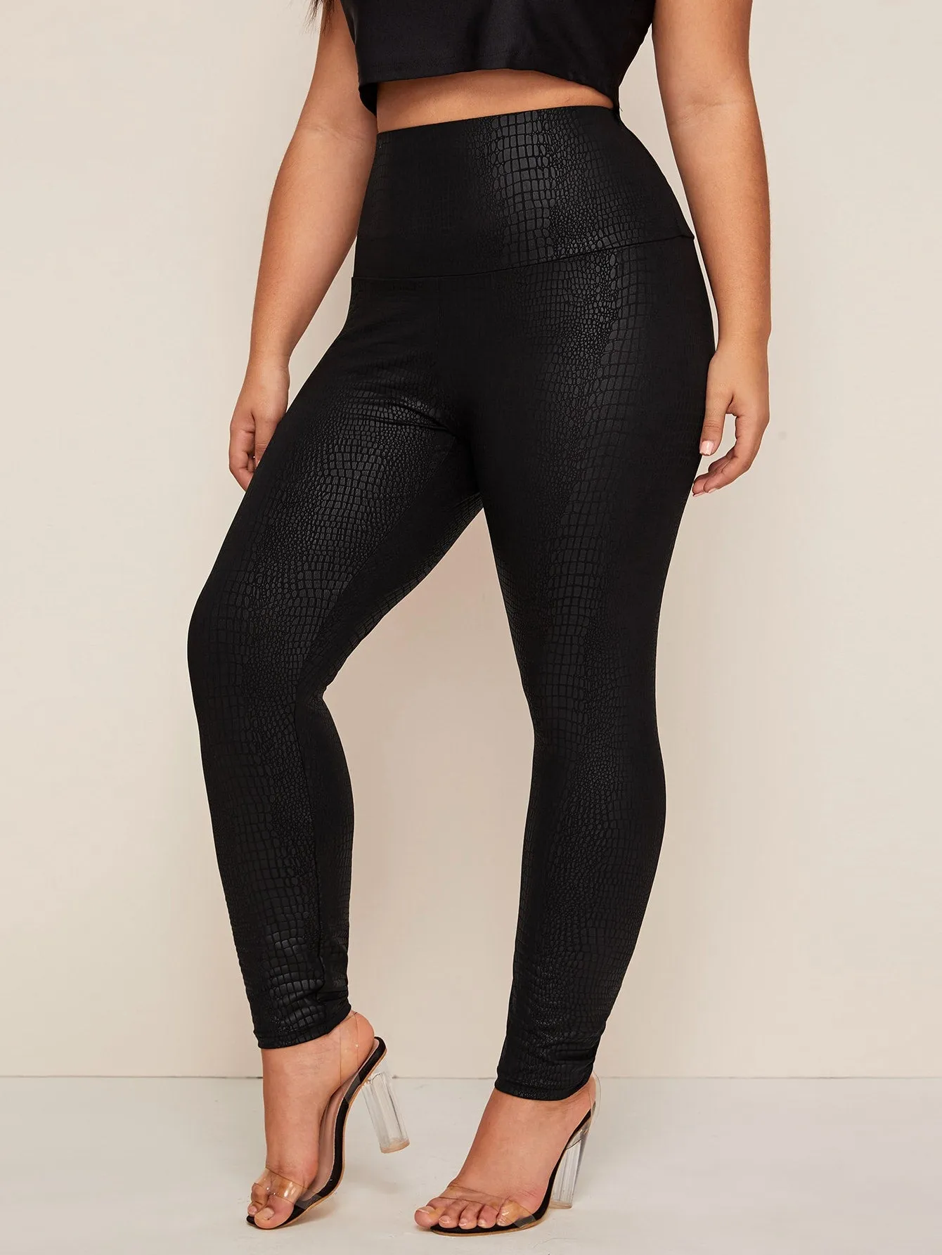 Crocodile Long Plus Size Leggings