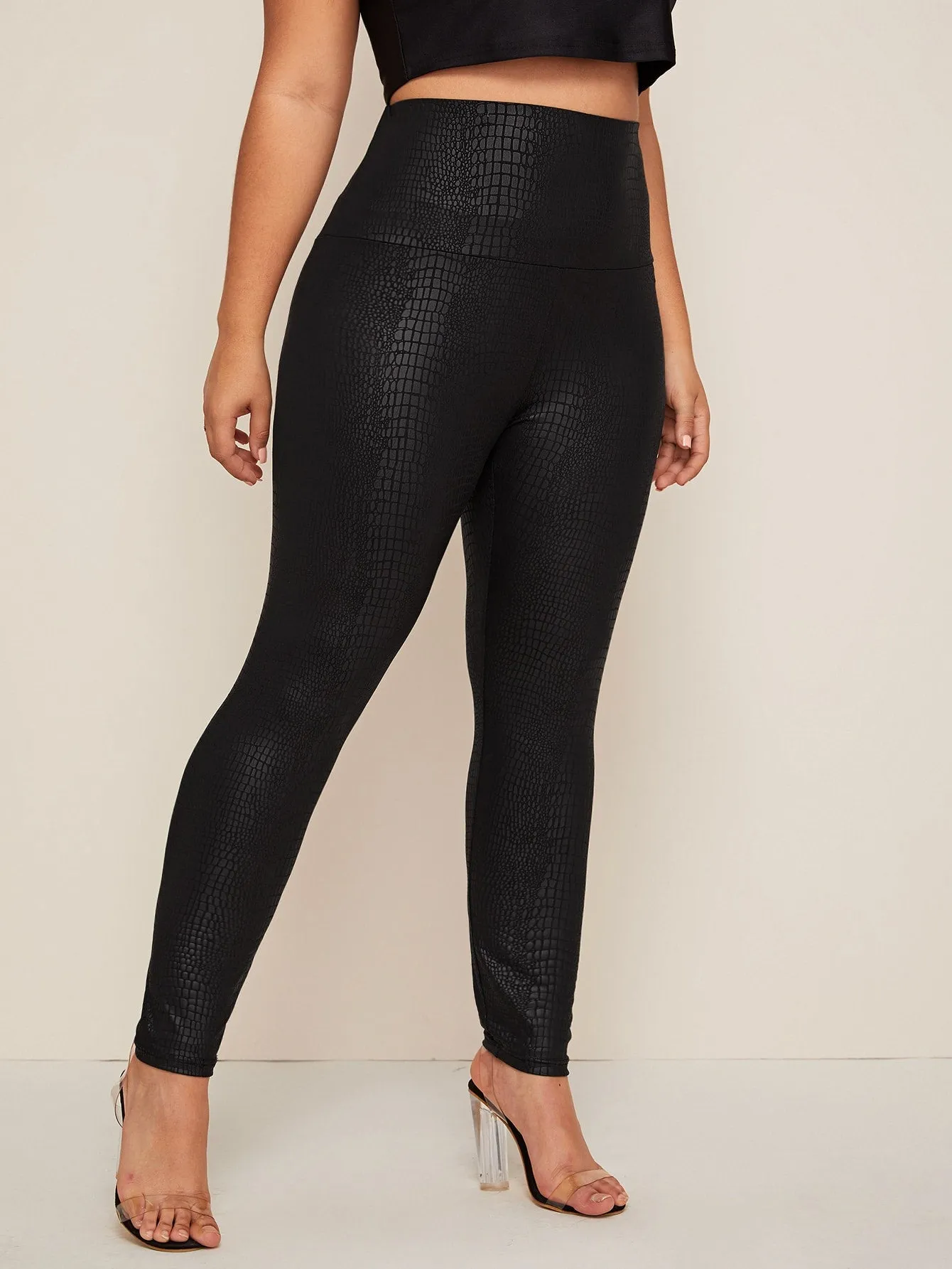 Crocodile Long Plus Size Leggings