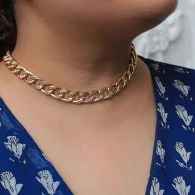 Curb Chain Choker Necklace