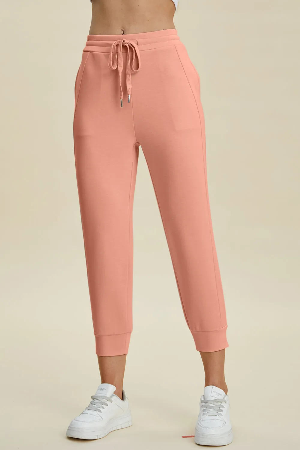 Dana Drawstring High Waist Cropped Pants