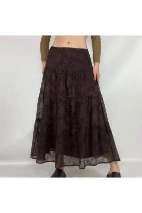 Dark Cottagecore Layered Skirt