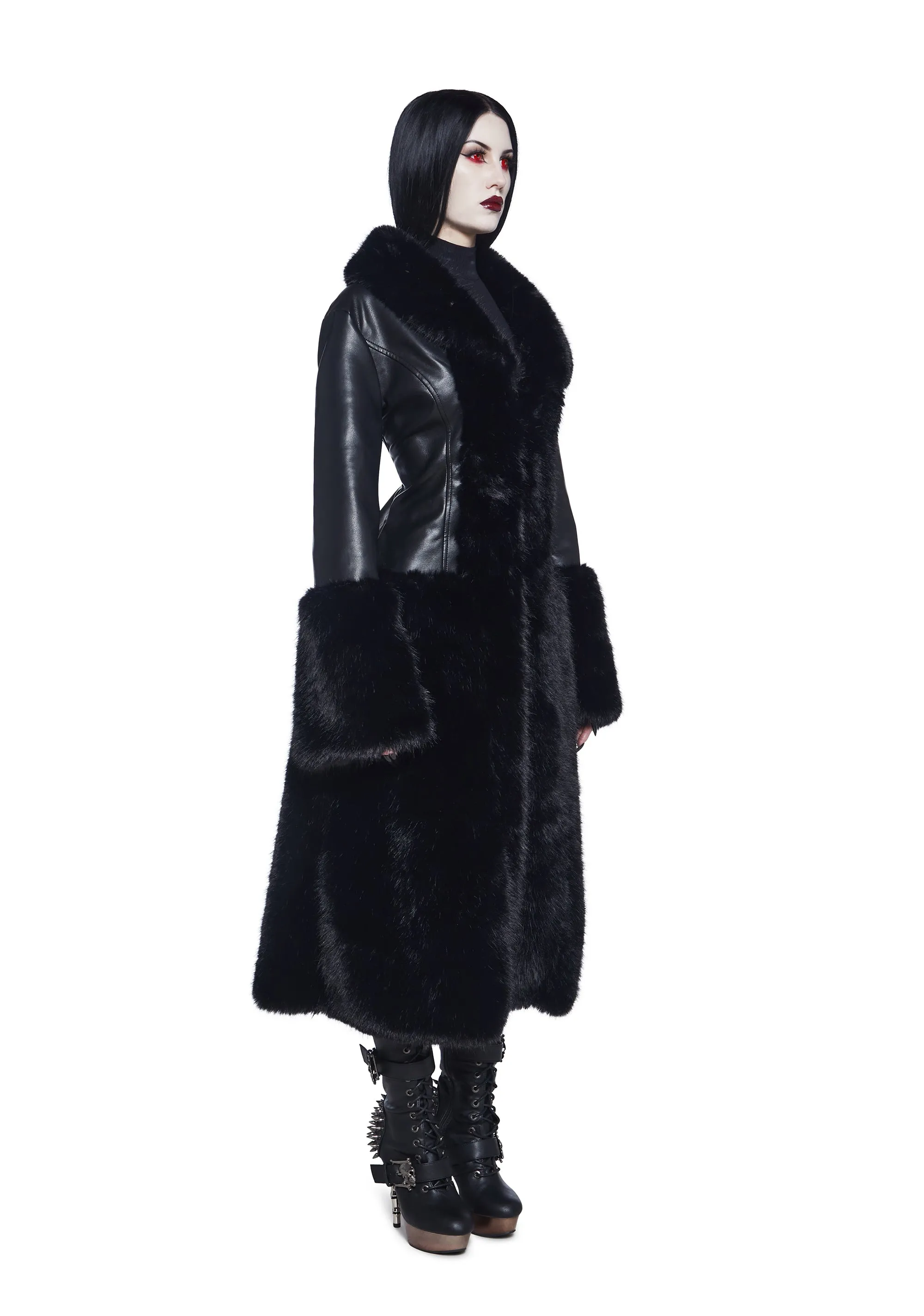 Dark Gift Faux Fur Coat