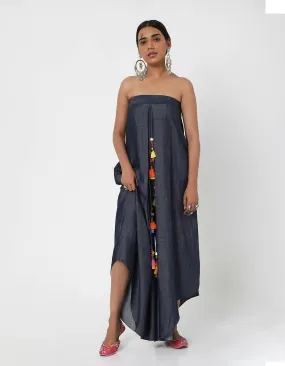 Denim Tassel Jumpsuit