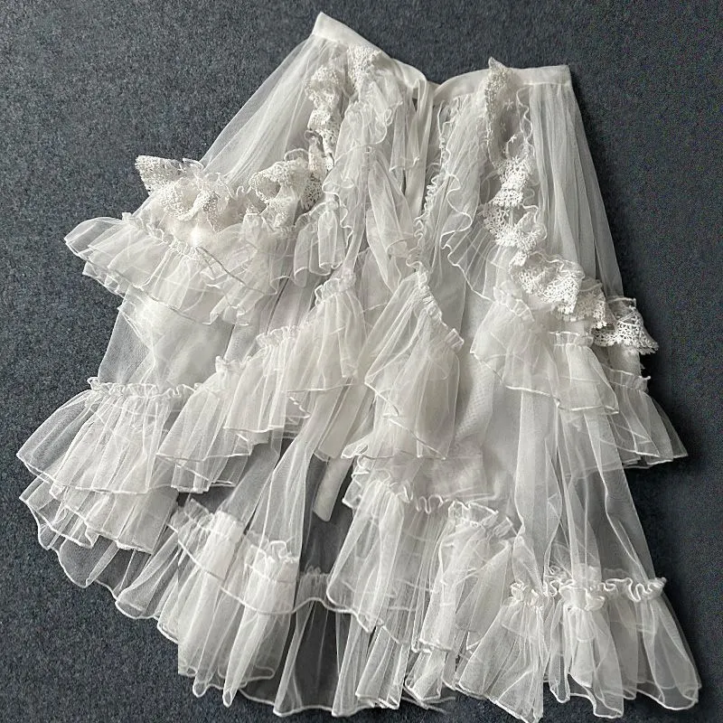 Double Layered Bustle Layering Skirt