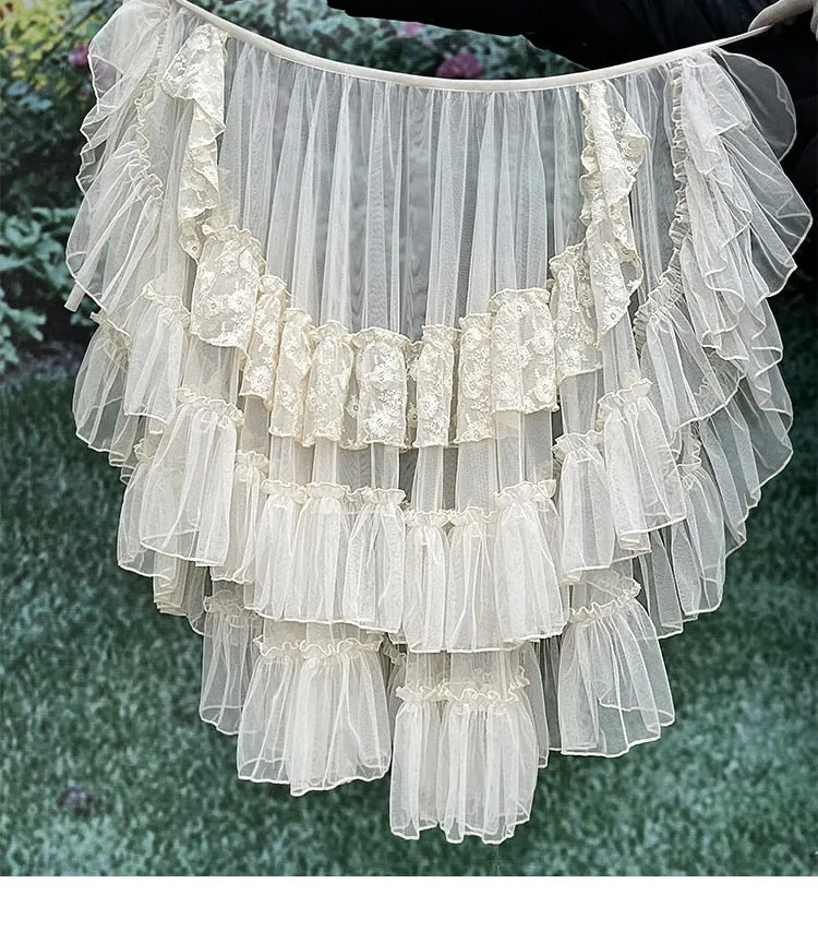 Double Layered Bustle Layering Skirt