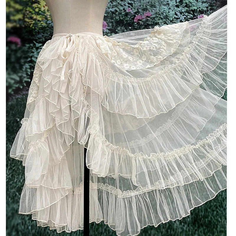 Double Layered Bustle Layering Skirt