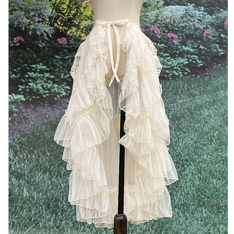 Double Layered Bustle Layering Skirt