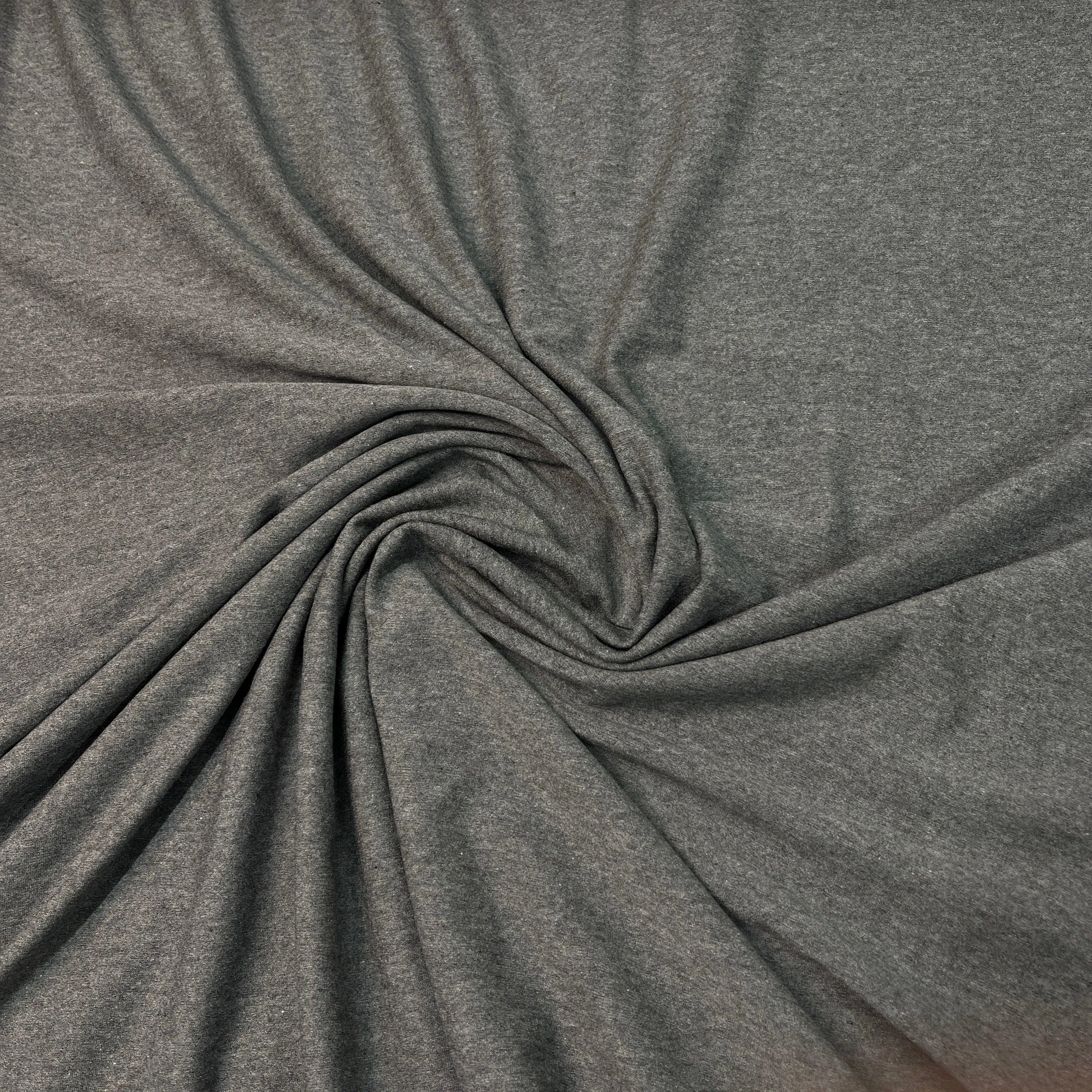 Duke Gray Heather Rayon/Spandex Jersey Fabric