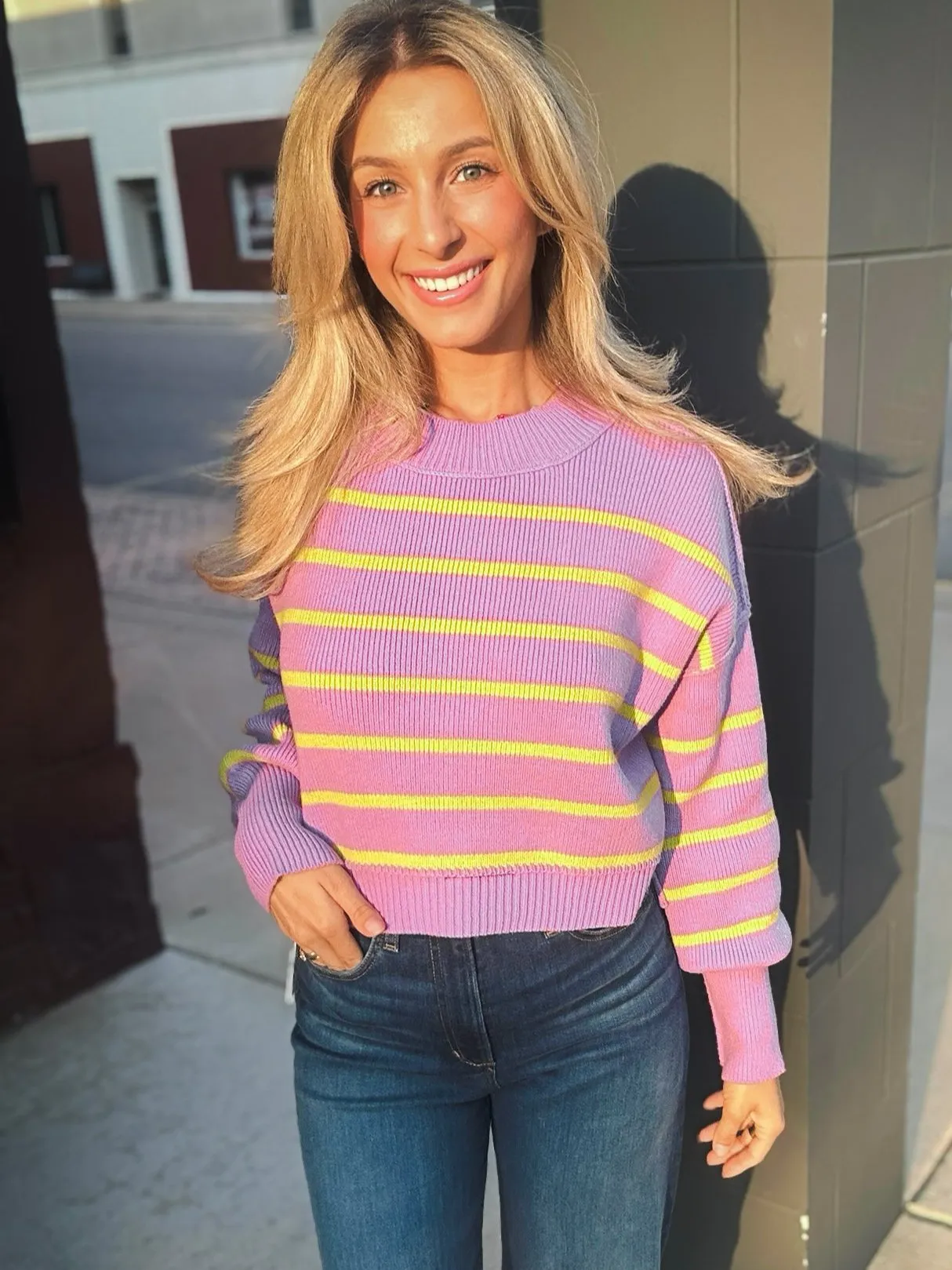 Free People Stripe Easy Street Crop