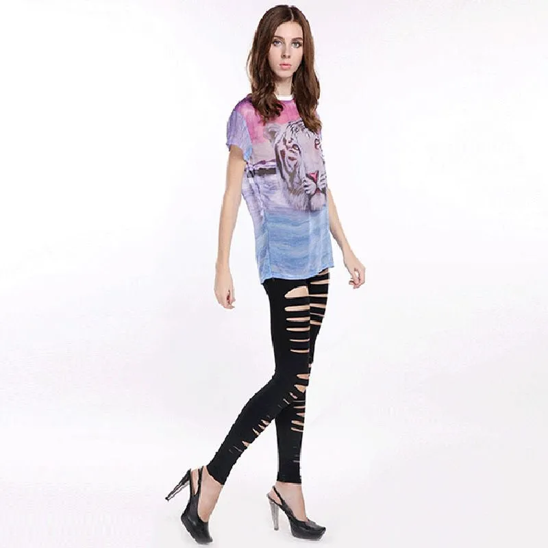 Front Ripped Leggings