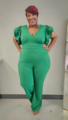 Gorgeous Green Plus Jumpsuit