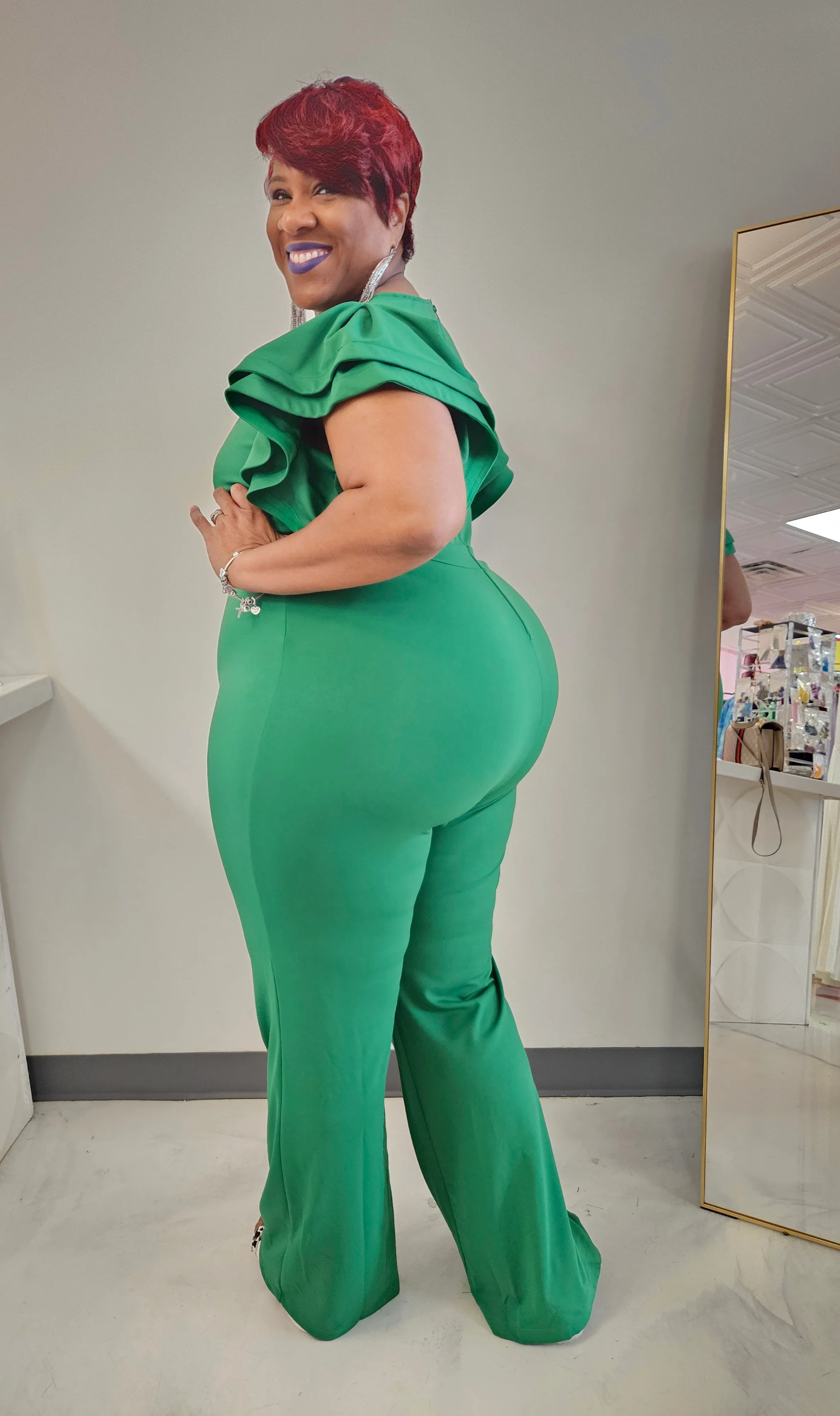 Gorgeous Green Plus Jumpsuit