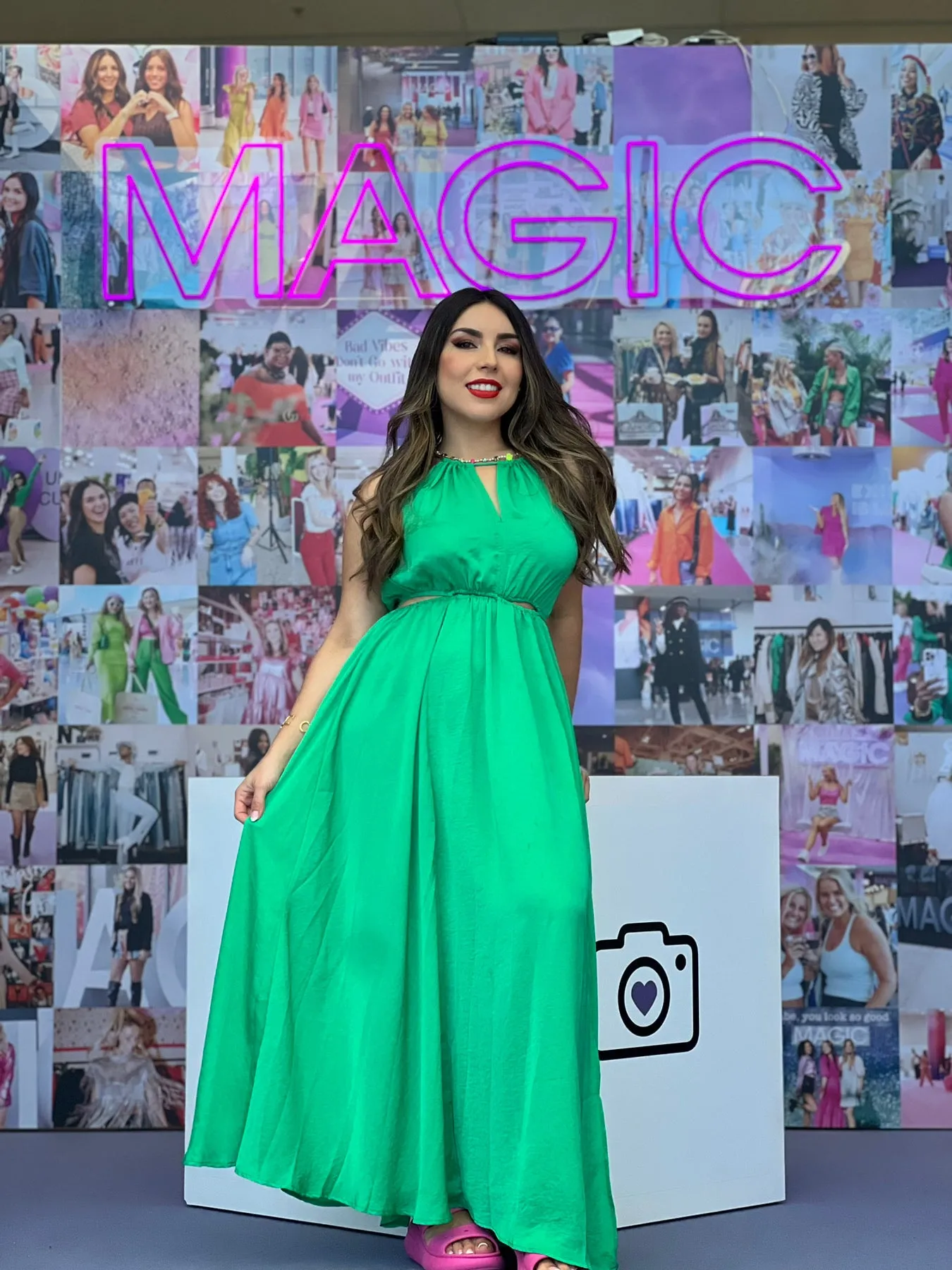 Green Cutout Maxi Dress