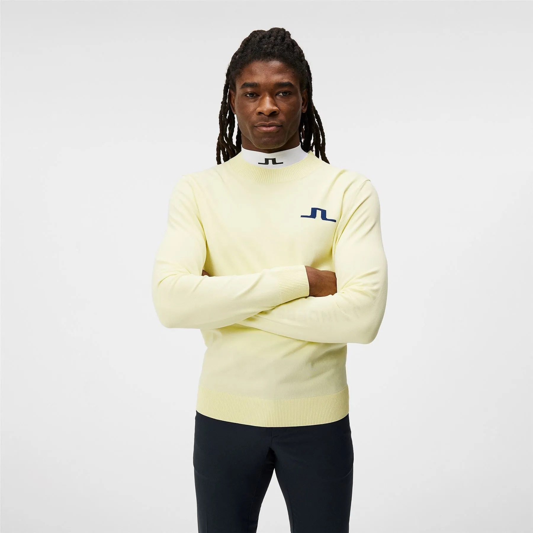 Gus Crew Neck Nylon Knitted Sweater Wax Yellow - SS24
