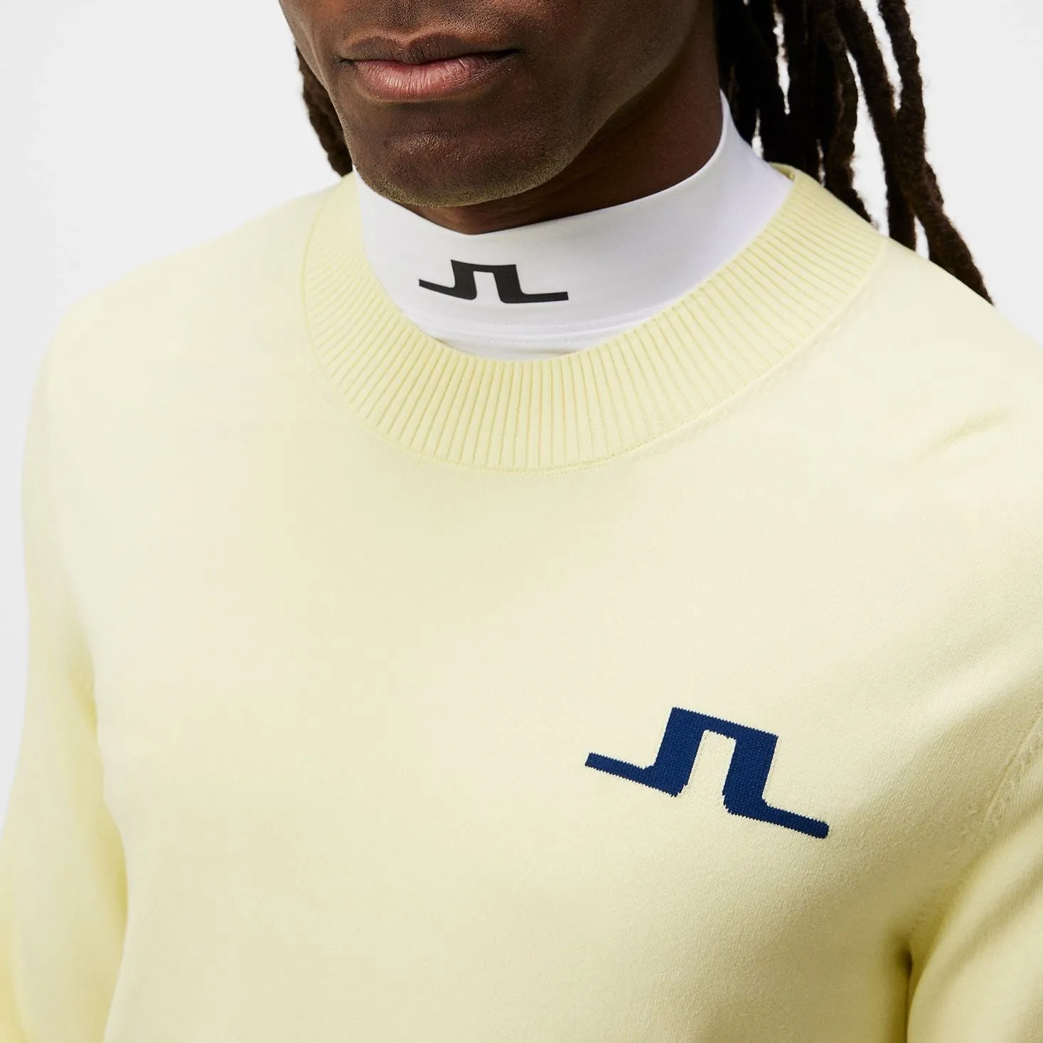 Gus Crew Neck Nylon Knitted Sweater Wax Yellow - SS24