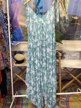 Gypsy Jumpsuit in Premium Sage Floral Silhouette