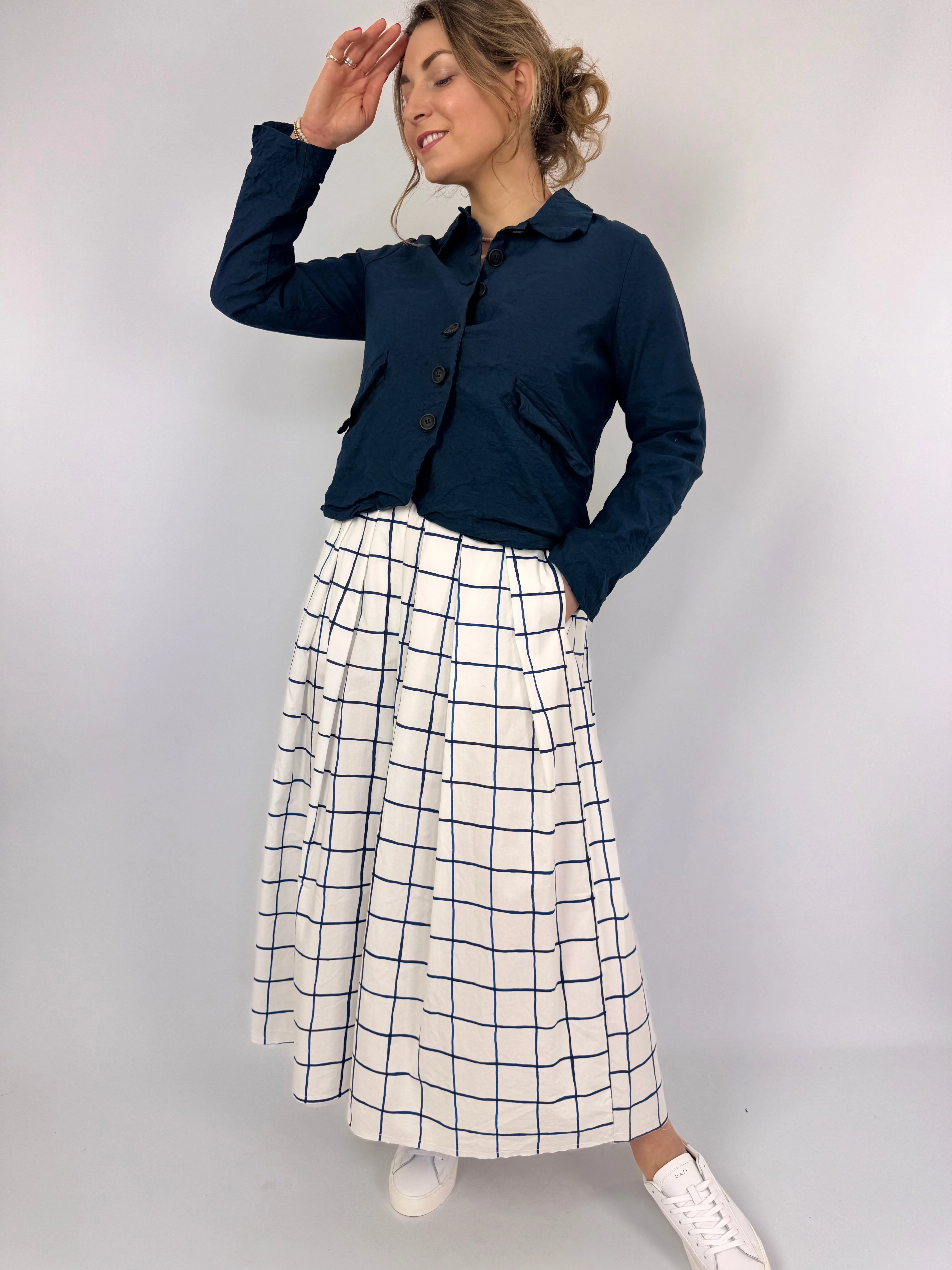 Hannoh Wessel Jolisa Skirt Blue Check