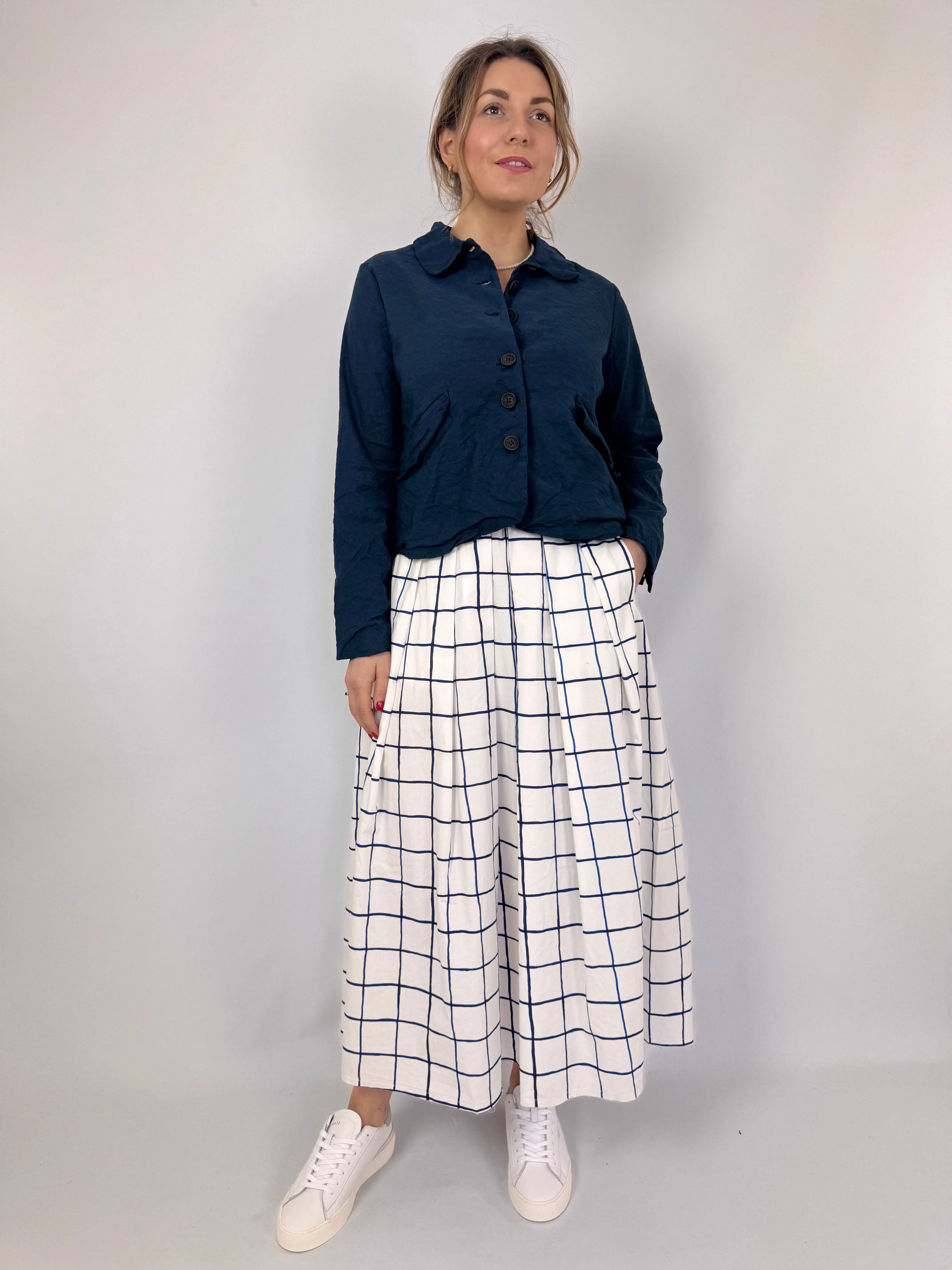 Hannoh Wessel Jolisa Skirt Blue Check