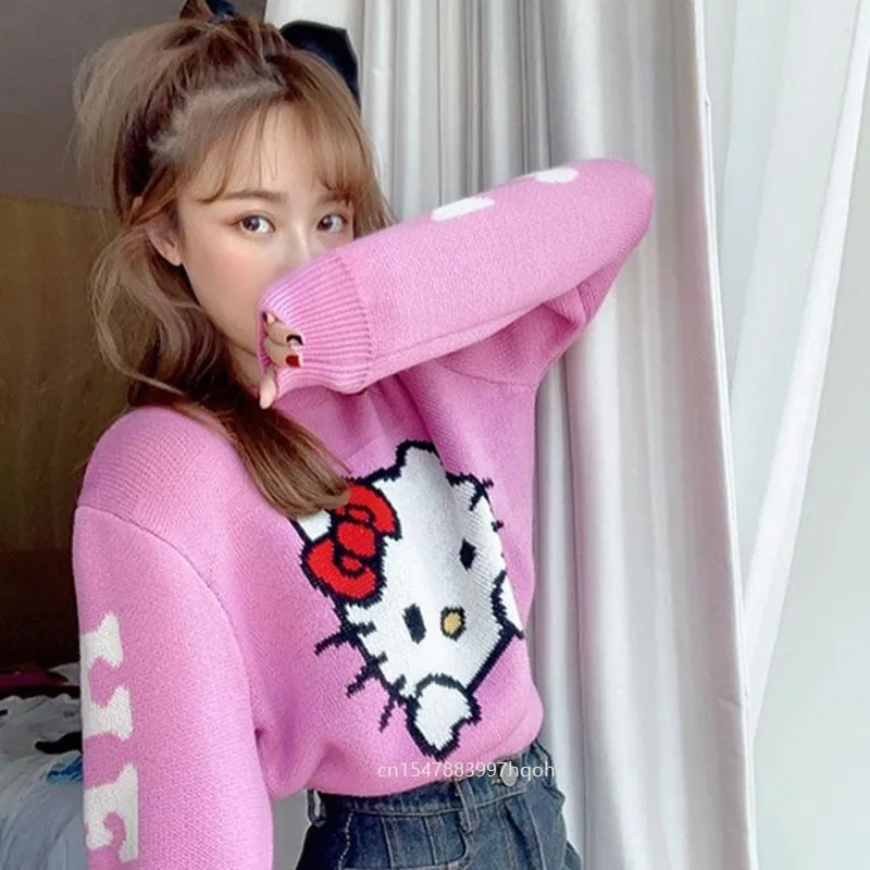 Hello Kitty Knitted Crop Sweater