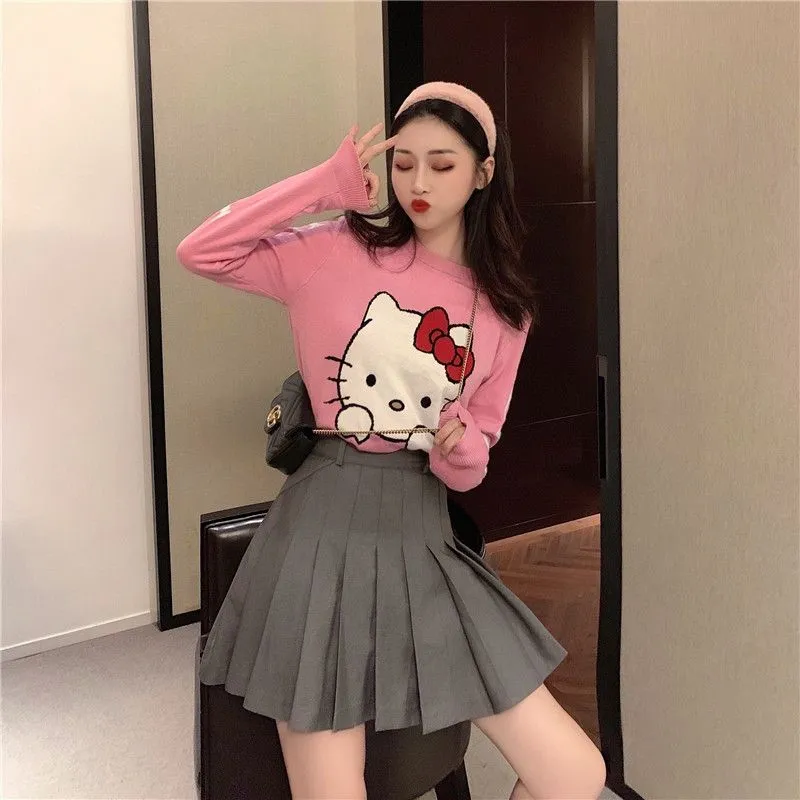 Hello Kitty Knitted Crop Sweater