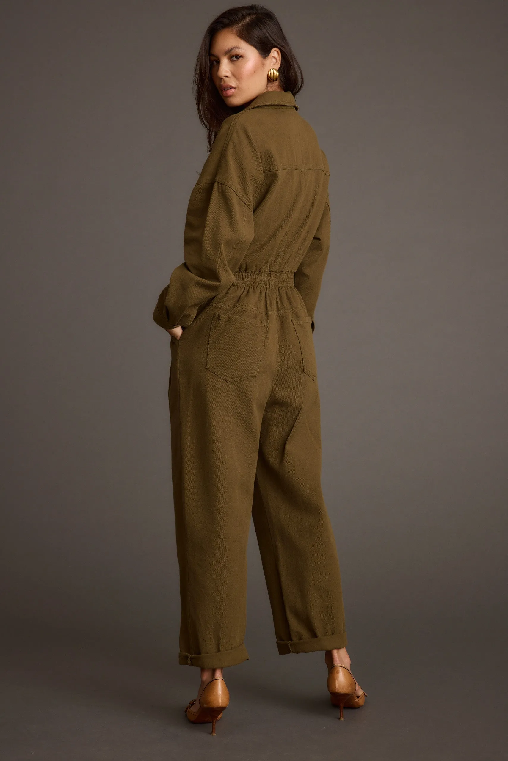 Hendrix Olive Straight Leg Jumpsuit