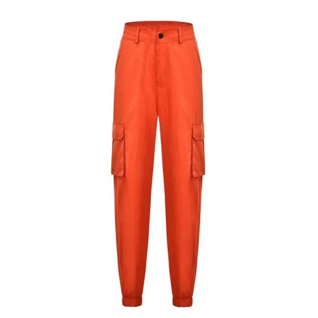 High Waist Cargo Pants For Women