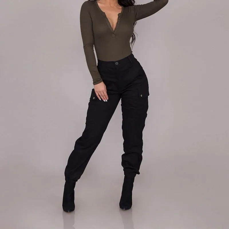High Waist Cargo Pants For Women