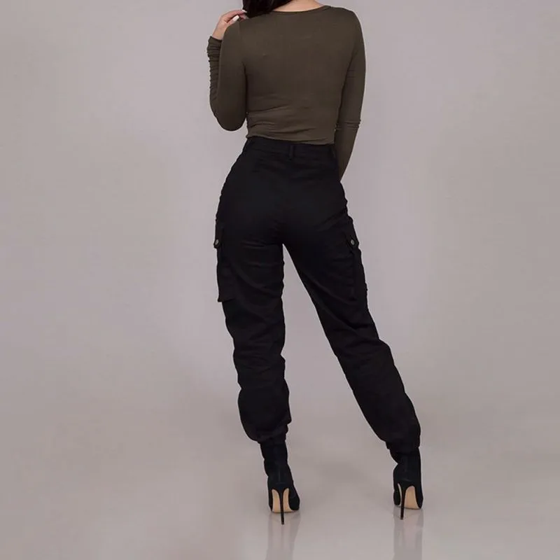 High Waist Cargo Pants For Women